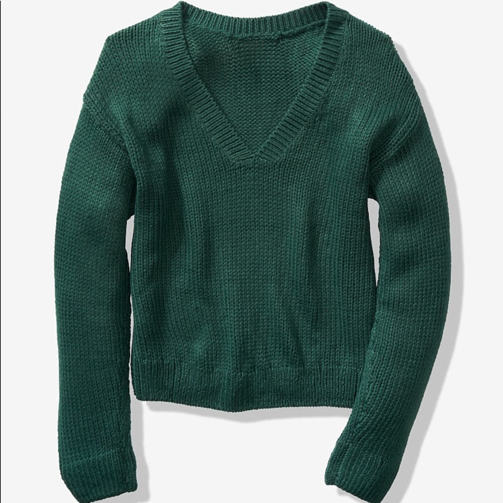 PINK Reversible V-Neck Sweater - Picture 4 of 5